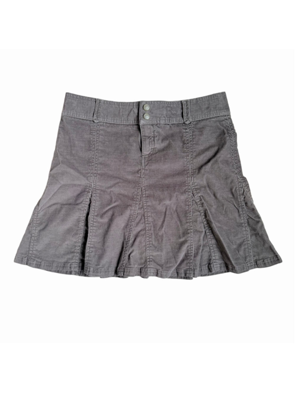 Athleta Whenever Corduroy Pleated Mini Skirt Women's Size 4 Petite Brown Casual